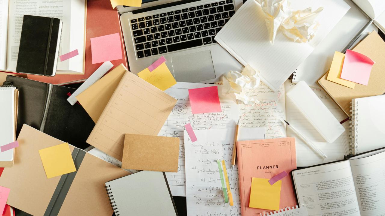 Crumpled Papers and Sticky Notes
